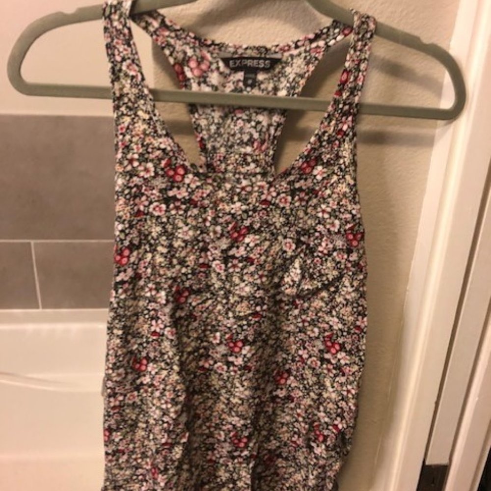 Adorable Floral with Black background Tank
